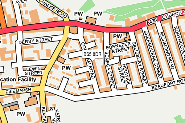 BS5 8DR map - OS OpenMap – Local (Ordnance Survey)