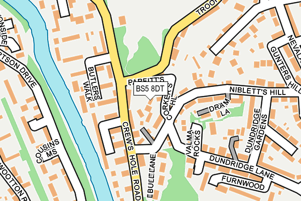 BS5 8DT map - OS OpenMap – Local (Ordnance Survey)