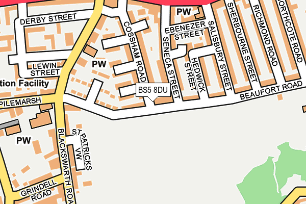 BS5 8DU map - OS OpenMap – Local (Ordnance Survey)