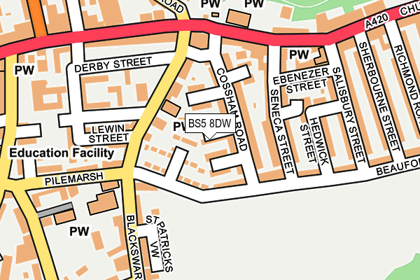 BS5 8DW map - OS OpenMap – Local (Ordnance Survey)