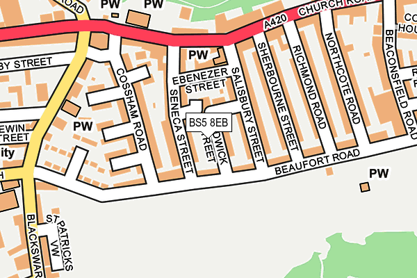 BS5 8EB map - OS OpenMap – Local (Ordnance Survey)