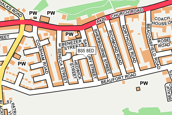 BS5 8ED map - OS OpenMap – Local (Ordnance Survey)