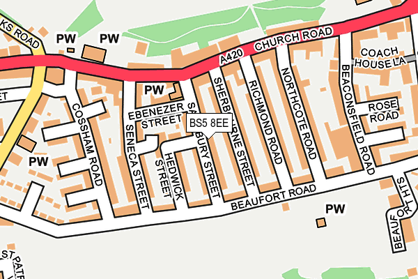 BS5 8EE map - OS OpenMap – Local (Ordnance Survey)