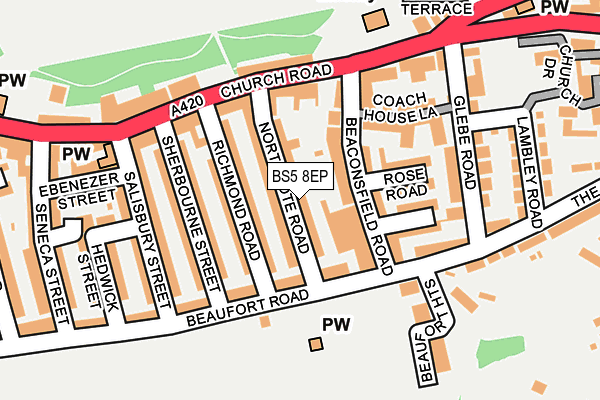 BS5 8EP map - OS OpenMap – Local (Ordnance Survey)