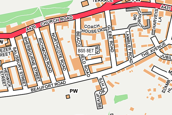 BS5 8ET map - OS OpenMap – Local (Ordnance Survey)