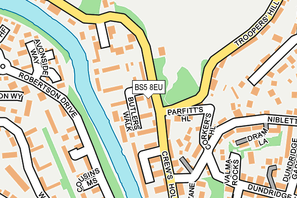 BS5 8EU map - OS OpenMap – Local (Ordnance Survey)