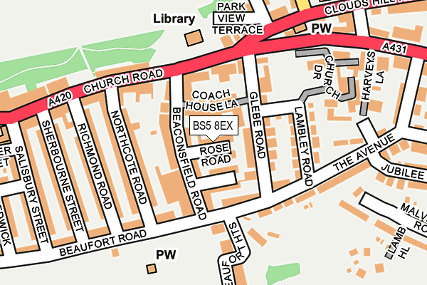 BS5 8EX map - OS OpenMap – Local (Ordnance Survey)