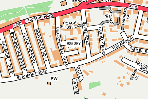 BS5 8EY map - OS OpenMap – Local (Ordnance Survey)