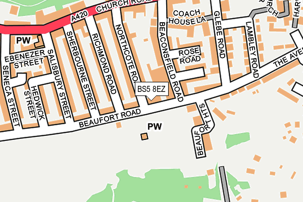 BS5 8EZ map - OS OpenMap – Local (Ordnance Survey)