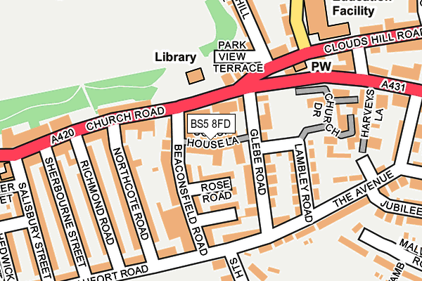 BS5 8FD map - OS OpenMap – Local (Ordnance Survey)