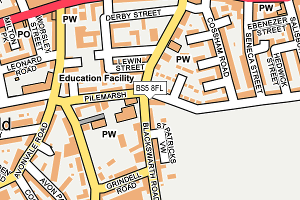 BS5 8FL map - OS OpenMap – Local (Ordnance Survey)