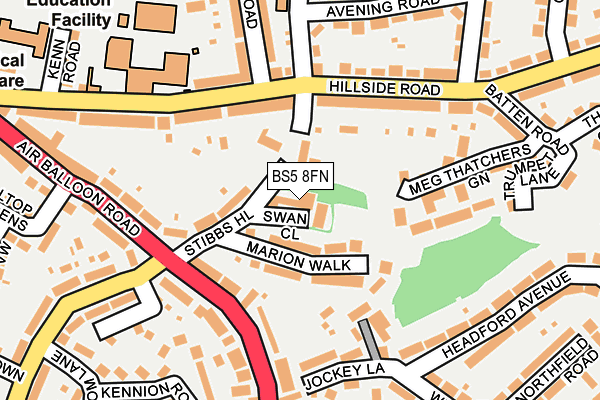 BS5 8FN map - OS OpenMap – Local (Ordnance Survey)