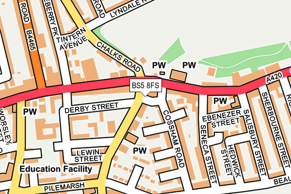 BS5 8FS map - OS OpenMap – Local (Ordnance Survey)