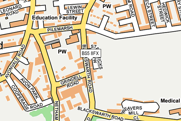 BS5 8FX map - OS OpenMap – Local (Ordnance Survey)