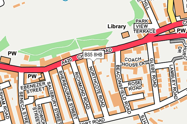 BS5 8HB map - OS OpenMap – Local (Ordnance Survey)