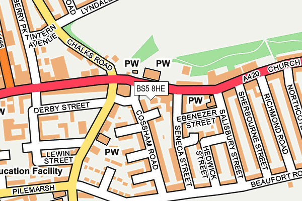 BS5 8HE map - OS OpenMap – Local (Ordnance Survey)