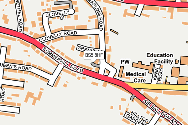 BS5 8HF map - OS OpenMap – Local (Ordnance Survey)