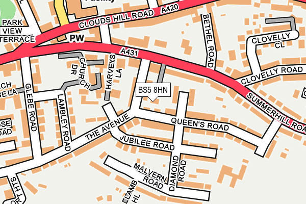 BS5 8HN map - OS OpenMap – Local (Ordnance Survey)