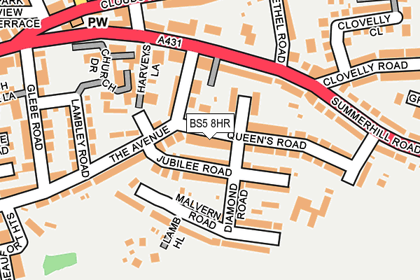 BS5 8HR map - OS OpenMap – Local (Ordnance Survey)
