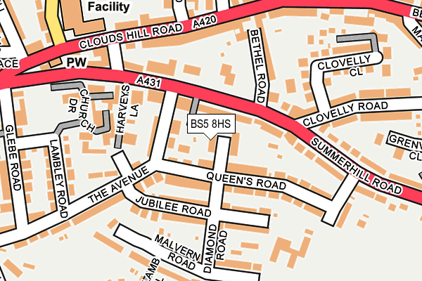 BS5 8HS map - OS OpenMap – Local (Ordnance Survey)