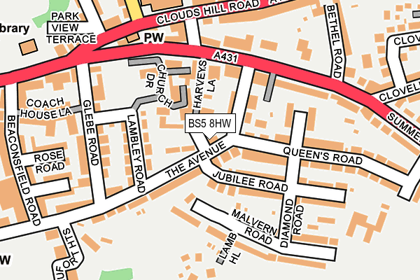 BS5 8HW map - OS OpenMap – Local (Ordnance Survey)