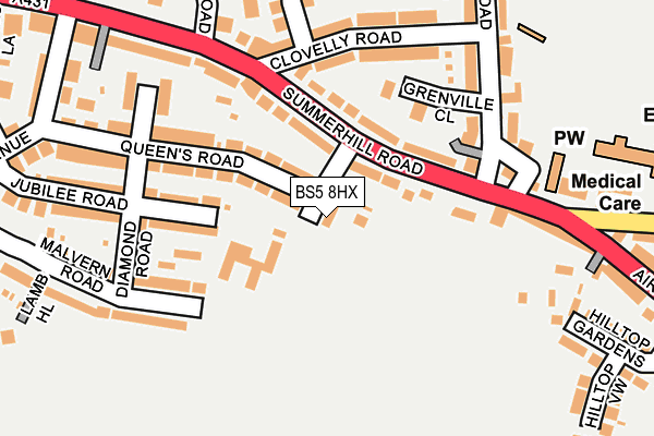 BS5 8HX map - OS OpenMap – Local (Ordnance Survey)