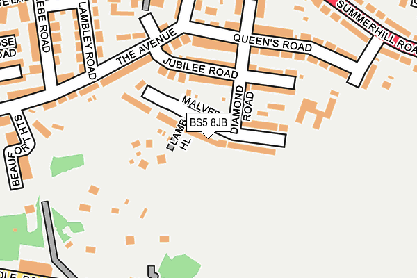 BS5 8JB map - OS OpenMap – Local (Ordnance Survey)