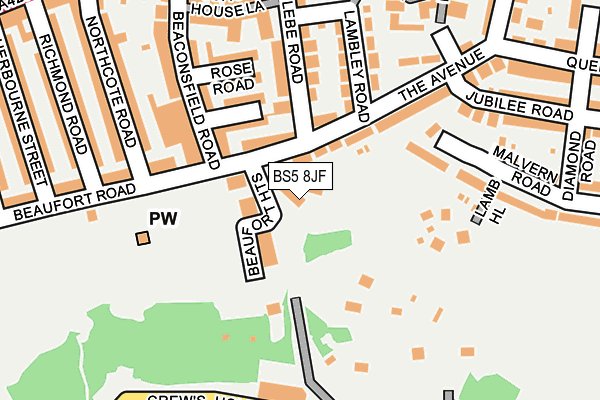 BS5 8JF map - OS OpenMap – Local (Ordnance Survey)
