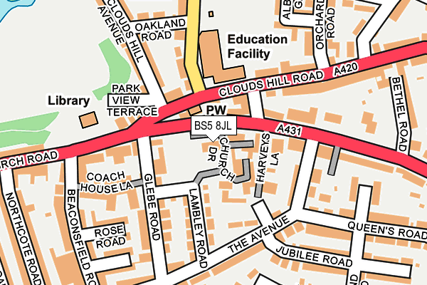 BS5 8JL map - OS OpenMap – Local (Ordnance Survey)