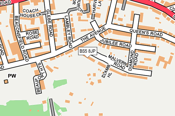BS5 8JP map - OS OpenMap – Local (Ordnance Survey)