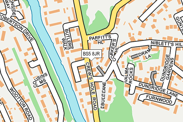 BS5 8JR map - OS OpenMap – Local (Ordnance Survey)