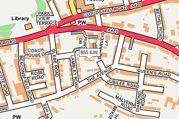 BS5 8JW map - OS OpenMap – Local (Ordnance Survey)
