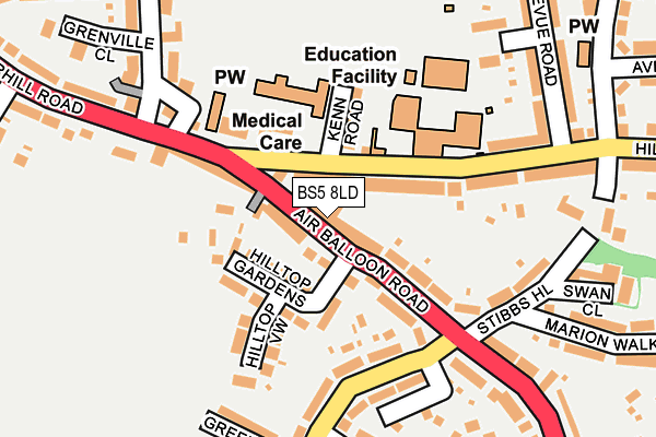 BS5 8LD map - OS OpenMap – Local (Ordnance Survey)