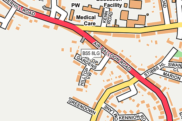 BS5 8LG map - OS OpenMap – Local (Ordnance Survey)