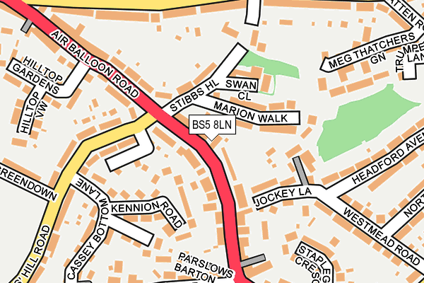 BS5 8LN map - OS OpenMap – Local (Ordnance Survey)