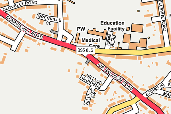 BS5 8LS map - OS OpenMap – Local (Ordnance Survey)