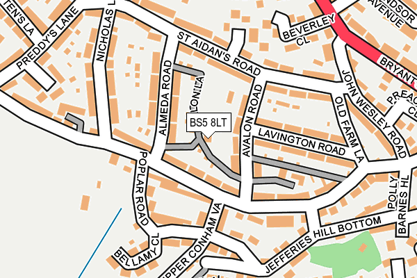 BS5 8LT map - OS OpenMap – Local (Ordnance Survey)