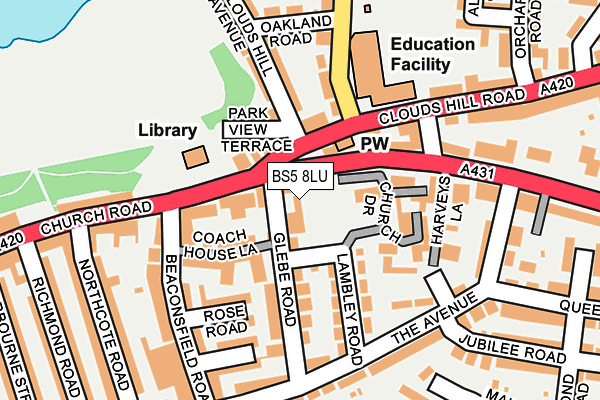 BS5 8LU map - OS OpenMap – Local (Ordnance Survey)