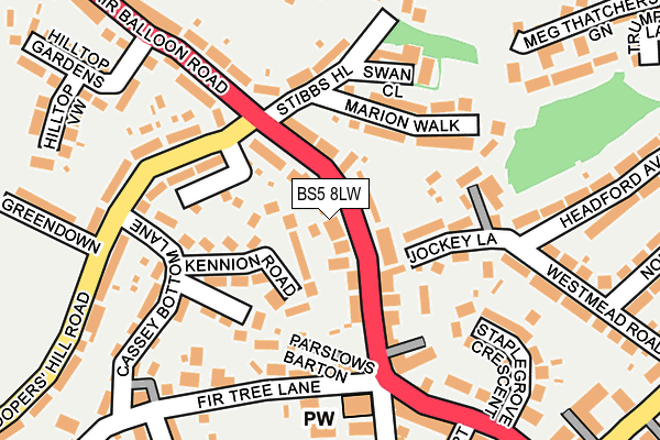 BS5 8LW map - OS OpenMap – Local (Ordnance Survey)