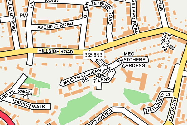 BS5 8NB map - OS OpenMap – Local (Ordnance Survey)