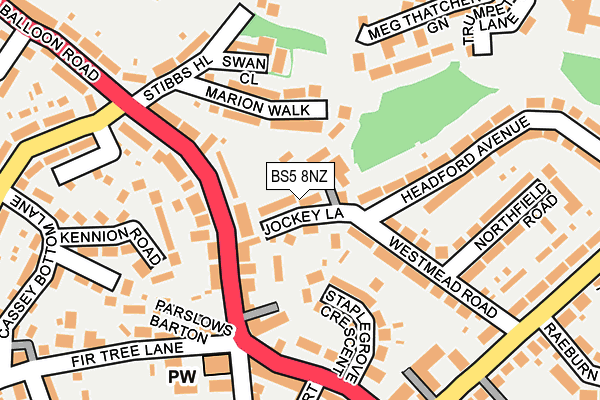 BS5 8NZ map - OS OpenMap – Local (Ordnance Survey)