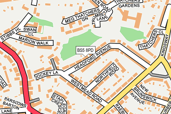 BS5 8PD map - OS OpenMap – Local (Ordnance Survey)