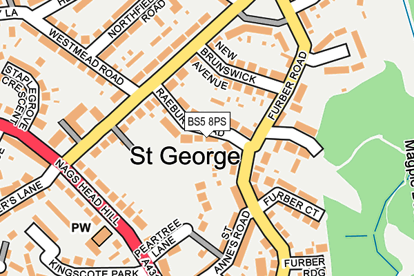 BS5 8PS map - OS OpenMap – Local (Ordnance Survey)