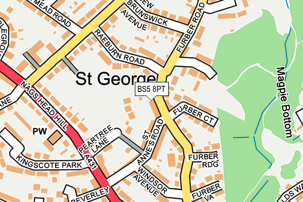 BS5 8PT map - OS OpenMap – Local (Ordnance Survey)