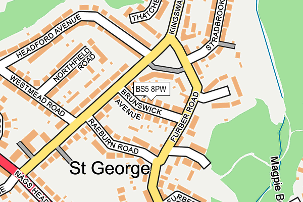 BS5 8PW map - OS OpenMap – Local (Ordnance Survey)