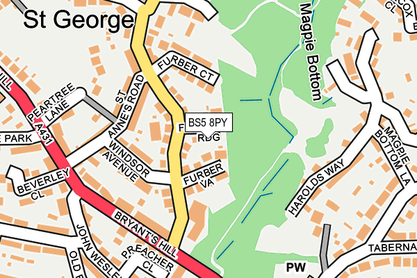 BS5 8PY map - OS OpenMap – Local (Ordnance Survey)