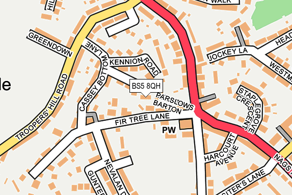 BS5 8QH map - OS OpenMap – Local (Ordnance Survey)