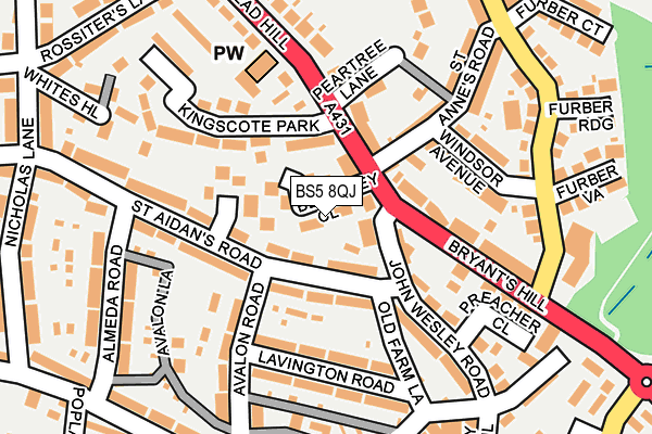 BS5 8QJ map - OS OpenMap – Local (Ordnance Survey)