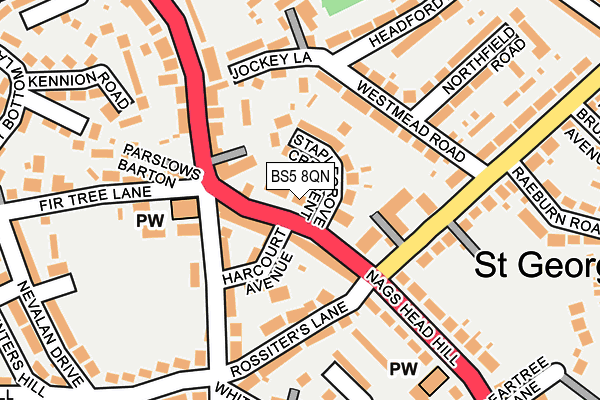 BS5 8QN map - OS OpenMap – Local (Ordnance Survey)