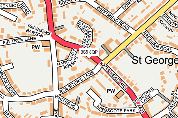 BS5 8QP map - OS OpenMap – Local (Ordnance Survey)